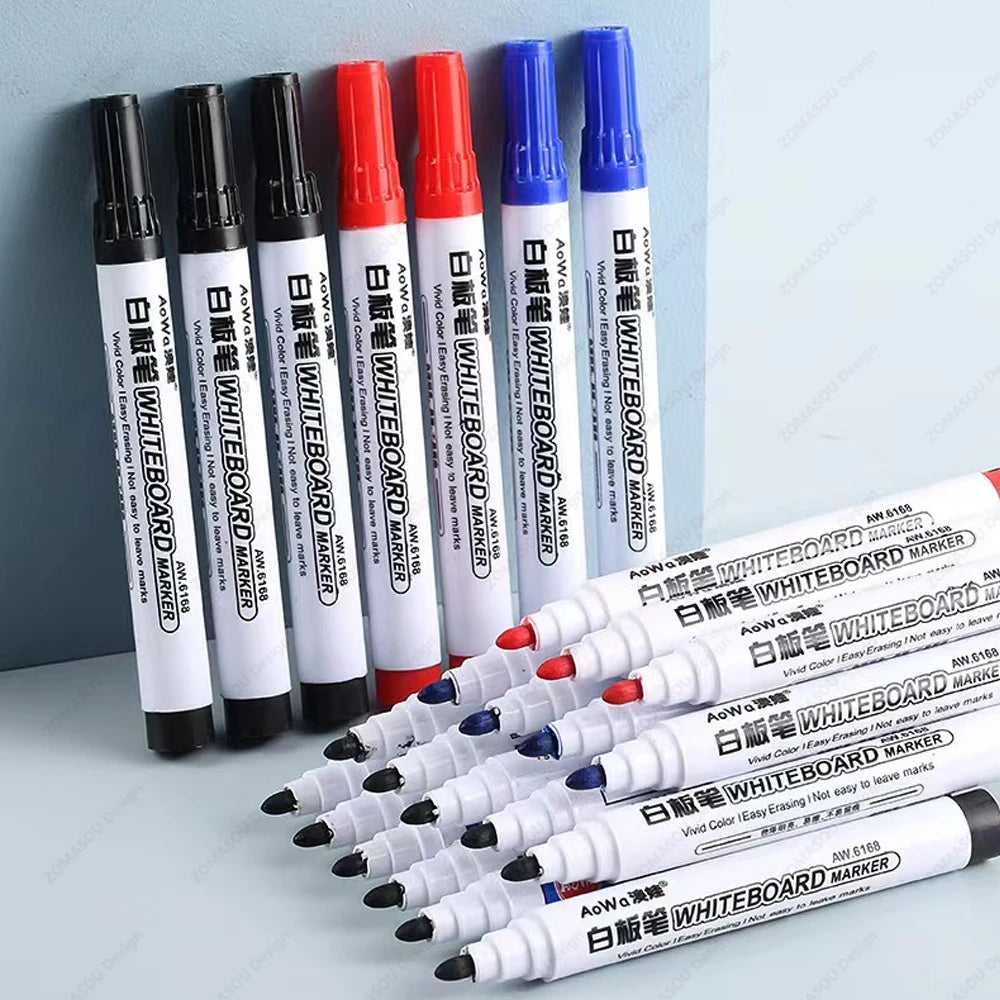 100-1pcs Erasable Whiteboard Marker Pen Blackboard Marker Teaching Chalk for Glass Ceramics Office School Art Marker Stationery