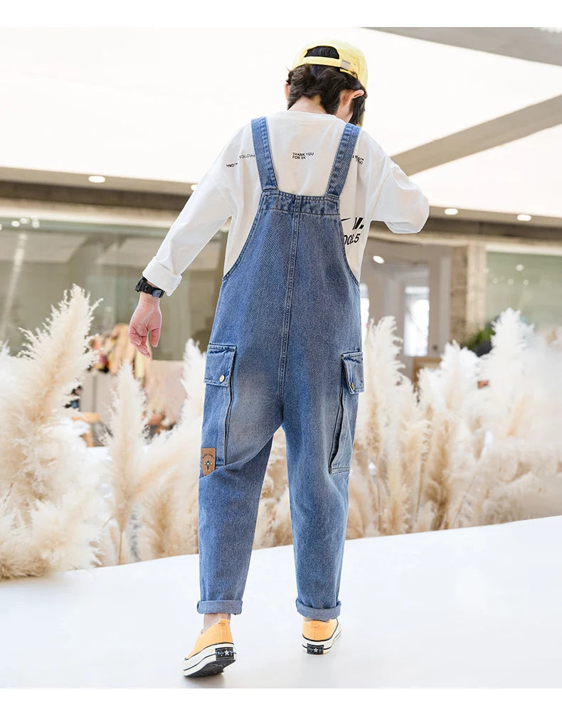 Teens Boys Jeans Overalls Rompers 6 7 8 9 10 11 12 13 14 School Denim Jumpsuit Pants Overalls for Big Boys pants
