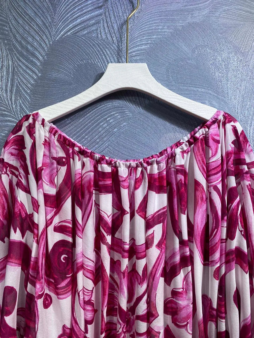 Boho Chic Summer Silk Blouse for Women | Off Shoulder Flowy Beach Vacation Top | Luxury Designer Loose Fit Printed Shirt