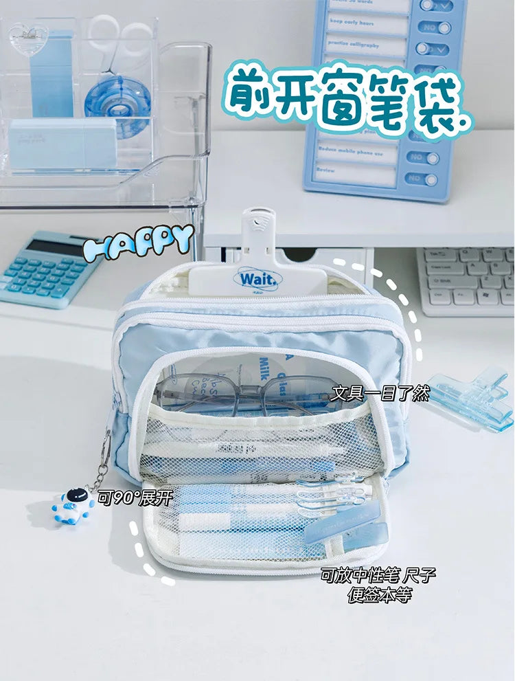 Sprunki Pencil Case Kids Kawaii Stationery Bags Student Back To School Supplies Children Storage Large Capacity Pen Pouch Gift