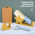 Kids Cooking Set 7Pieces Simulate Montessori Kitchen Tools Toddler Pretend Play Safe Board Fun Cutting Fruit with Knife Cutting