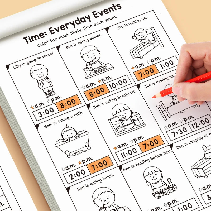 The children's timetable workbook is a perfect choice for classroom teaching and back-to-school supplies.