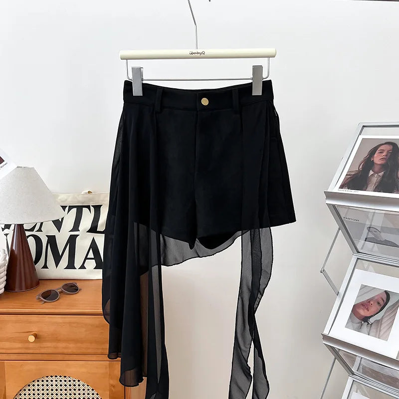 Straight Shorts for Women's Autumn and Winter 2025 New Hip-wrapped and Thin Spice Girls High-waisted Versatile A-word Hot Pants