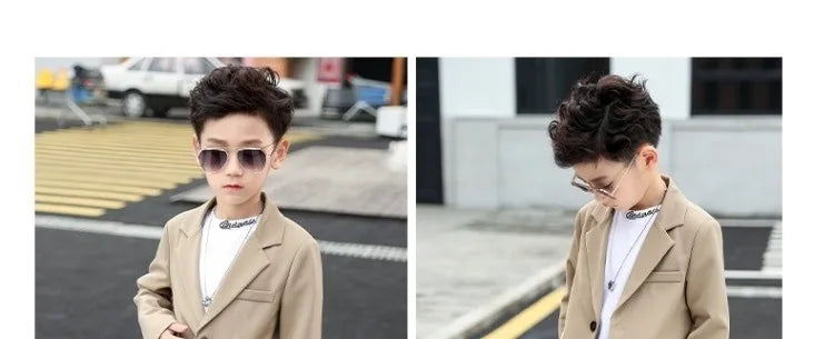 Suits for Boys Spring Autumn Long Sleeve Casual Blazer Jacket Trouser 2pcs School Uniform Teen Kids Clothes Set Children Cosutme