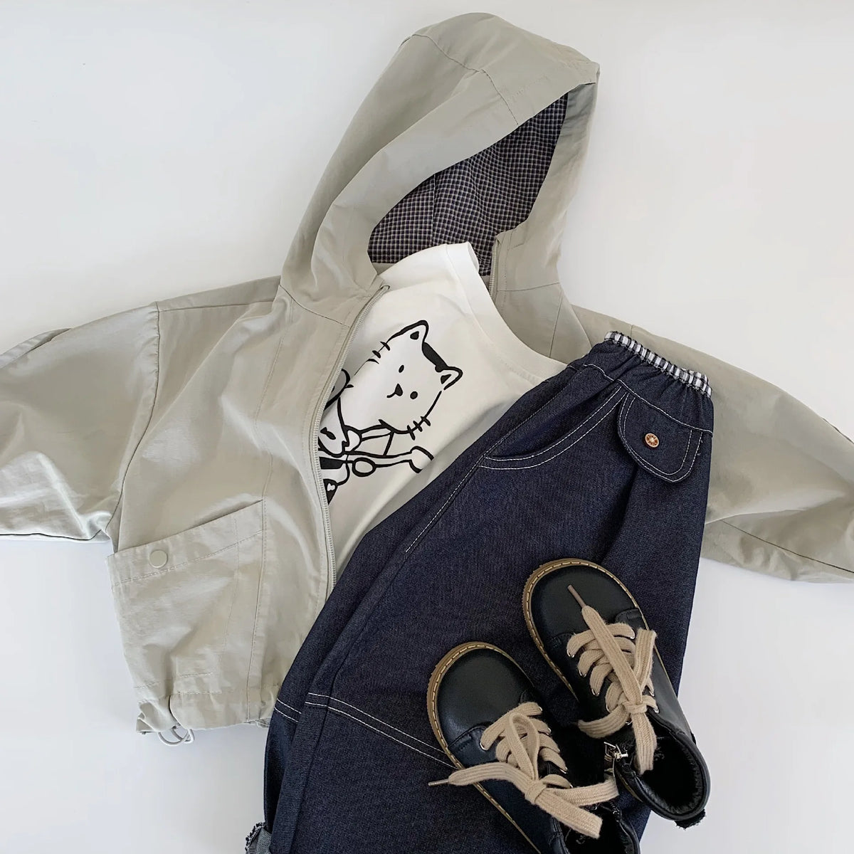 Children Clothes Kids Casual Coat 2025 Autumn New Fashionable Korean Style Boys Solid Color Hooded Jacket Stylish Coat